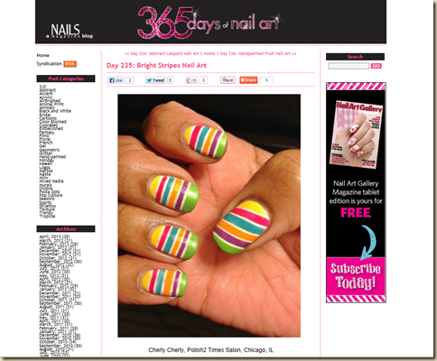 365NailArt stripes